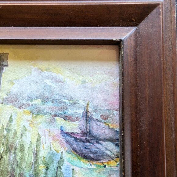 "Dream Flight" Original 5"x7" Framed Watercolor Painting - Fairytale Art - Picture 5 of 7